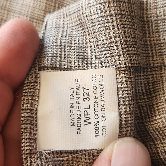 HART SCHAFFNER MARX Mens Tan/Cream Large Button Down - Picture 7 of 8